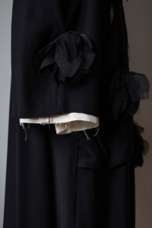 N°192 falling flower silk trench coat