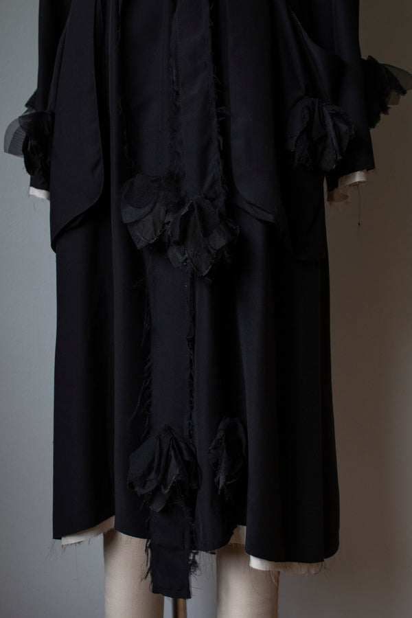 N°192 falling flower silk trench coat
