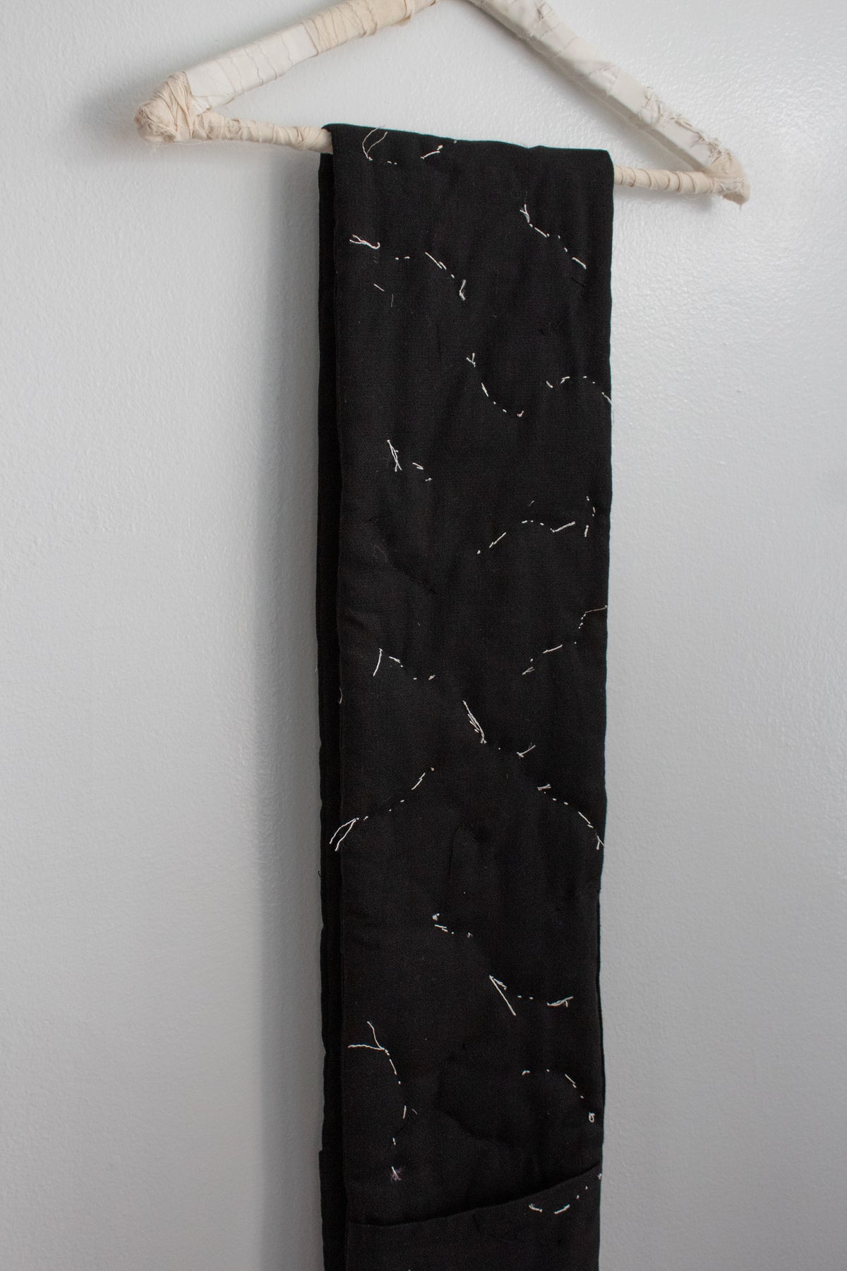 N° 123 constellation scarf - light stitching - sumi black