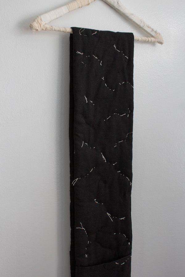 N° 123 constellation scarf - light stitching - sumi black