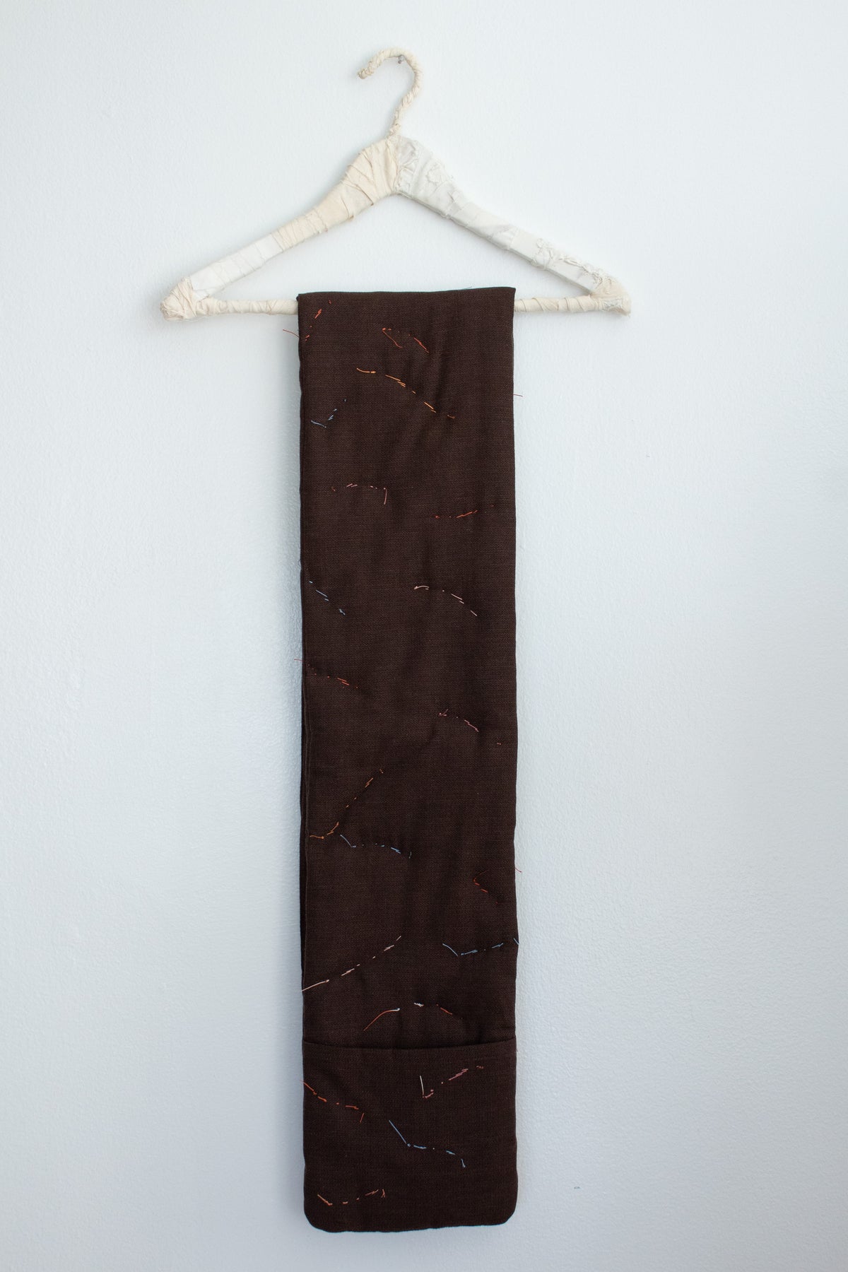 N° 123 constellation scarf - light stitching - choco brown