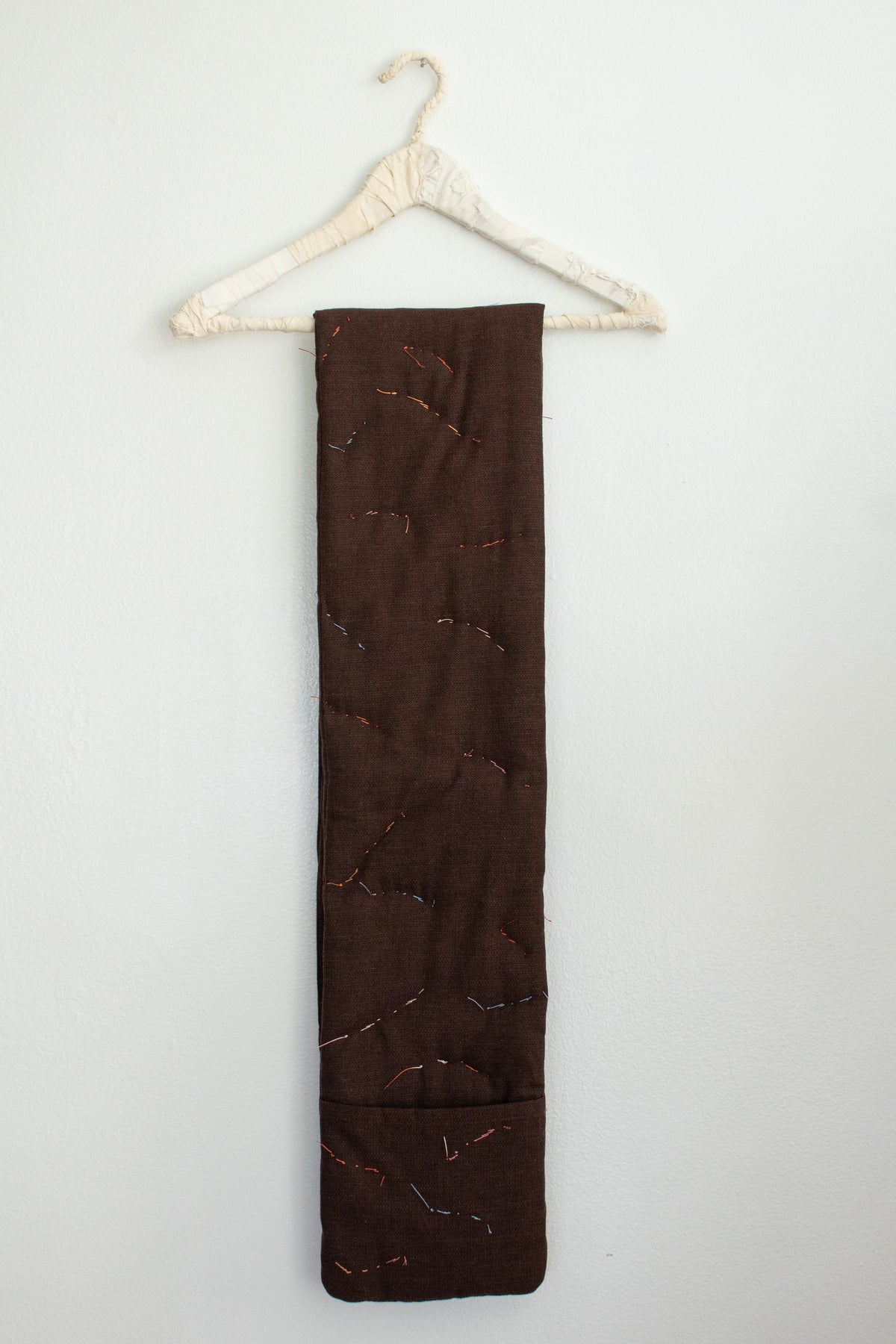 N° 123 constellation scarf - light stitching - choco brown