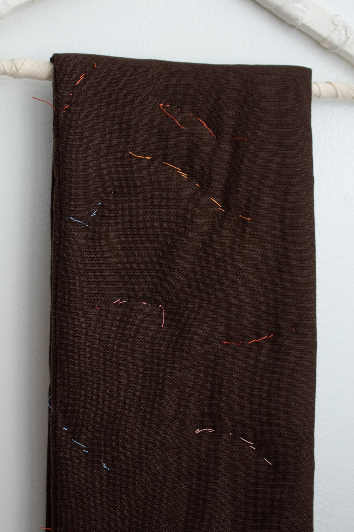N° 123 constellation scarf - light stitching - choco brown