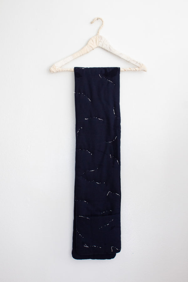 N° 123 constellation scarf - light stitching - umi blue