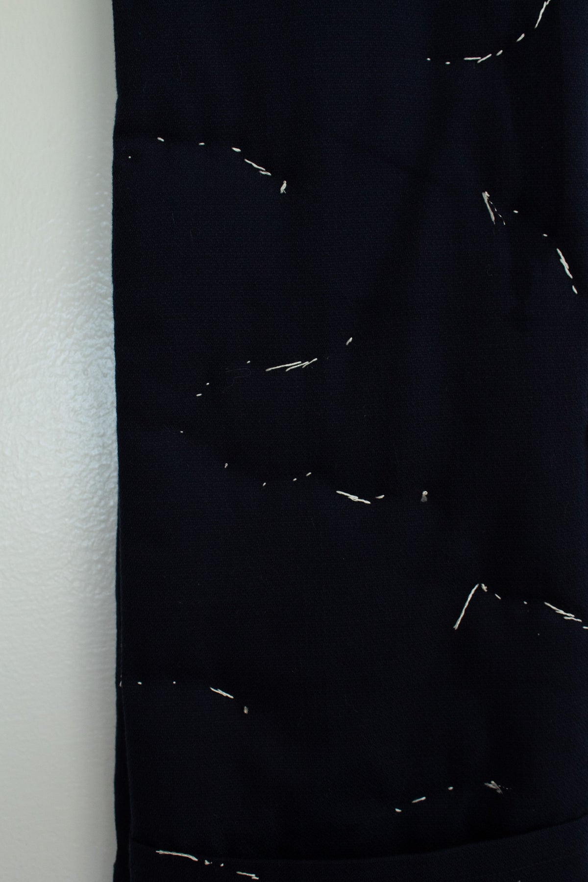 N° 123 constellation scarf - light stitching - sumi black