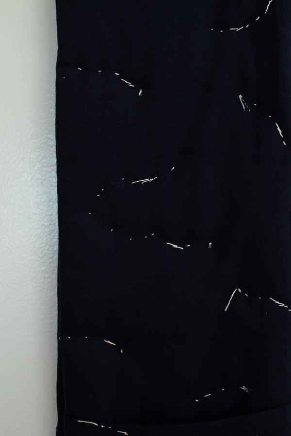 N° 123 constellation scarf - light stitching - sumi black