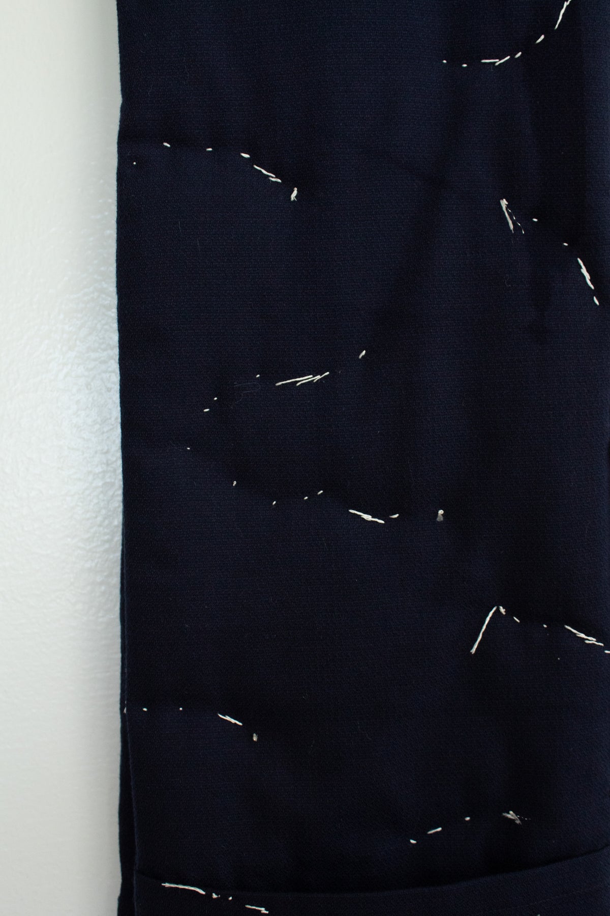 N° 123 constellation scarf - light stitching - umi blue