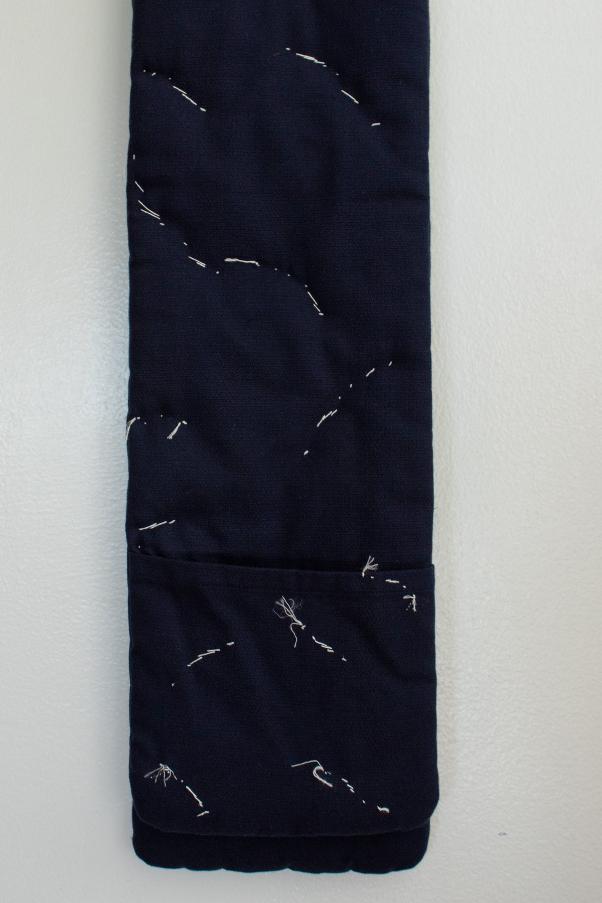 N° 123 constellation scarf - light stitching - umi blue