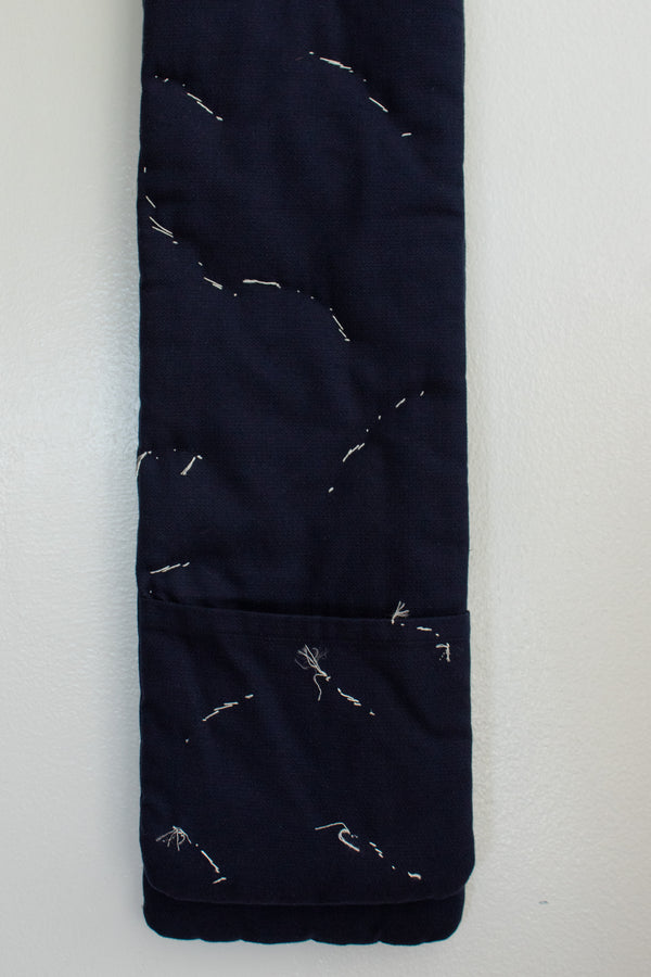 N° 123 constellation scarf - light stitching - umi blue