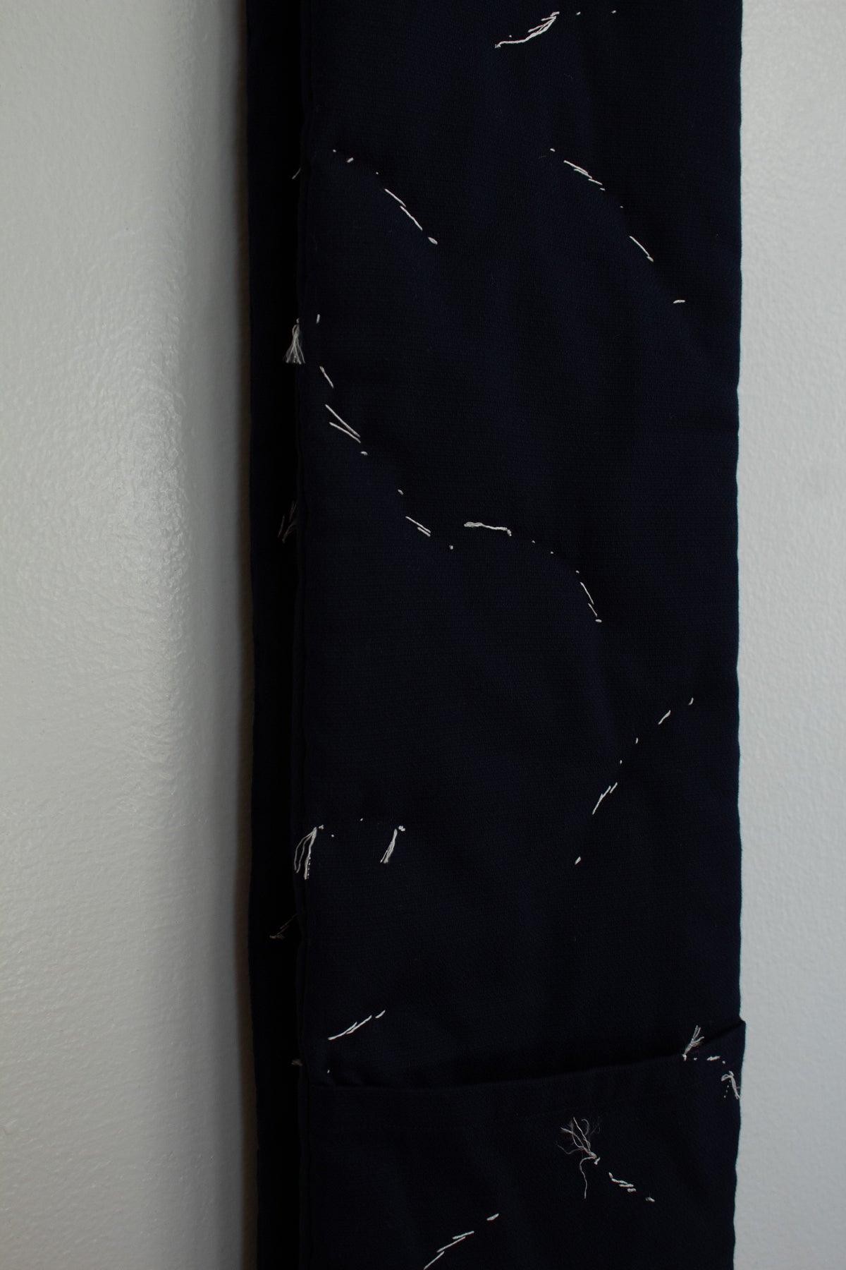 N° 123 constellation scarf - light stitching - sumi black