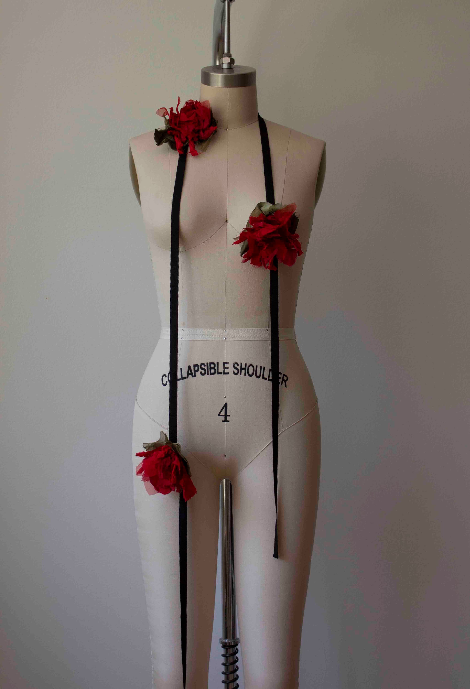 N° 49 crushed blooms accessory - ume red - M