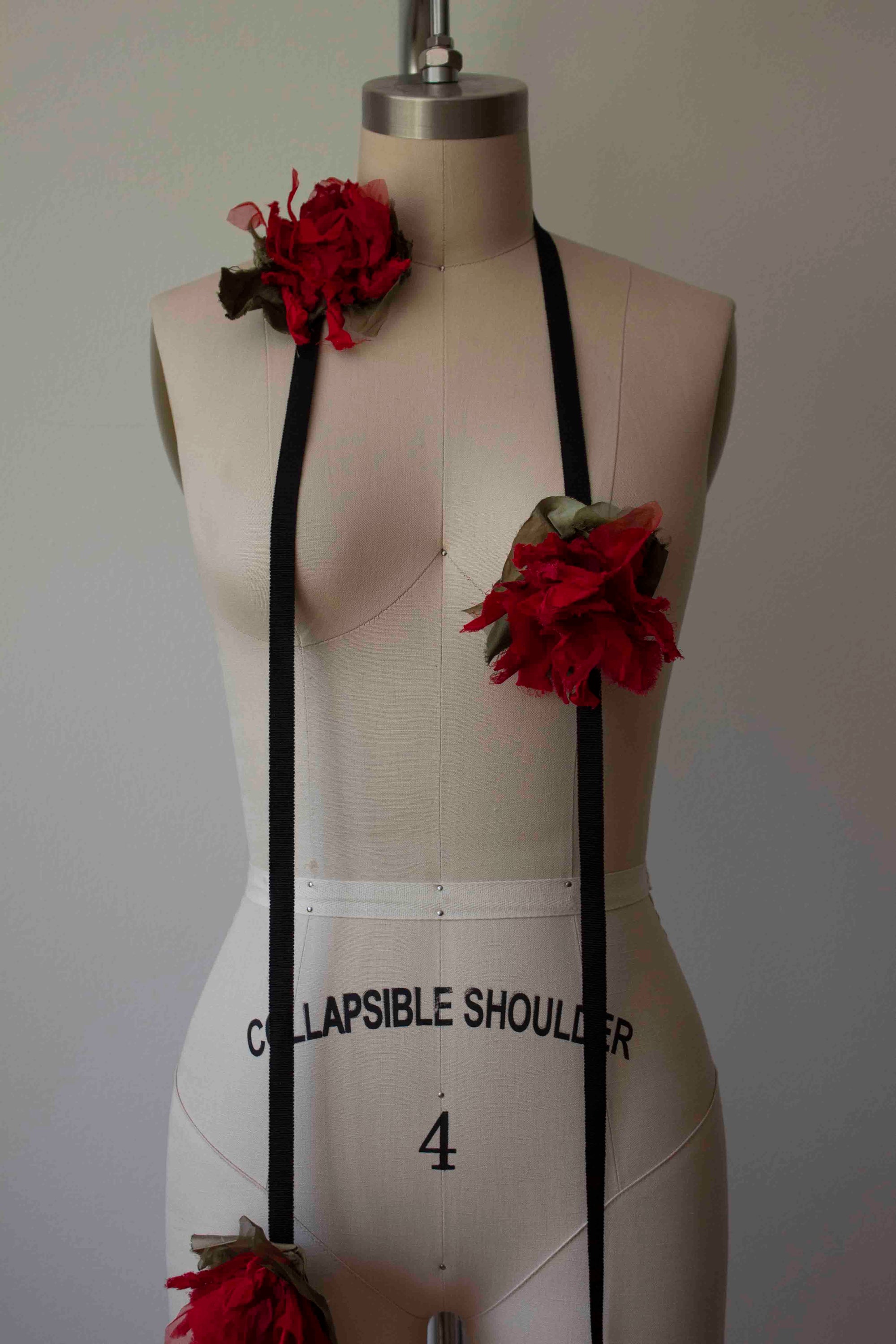 N° 49 crushed blooms accessory - ume red - M
