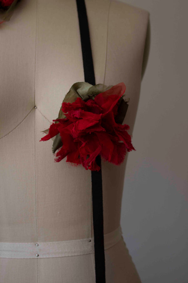 N° 49 crushed blooms accessory - ume red - M