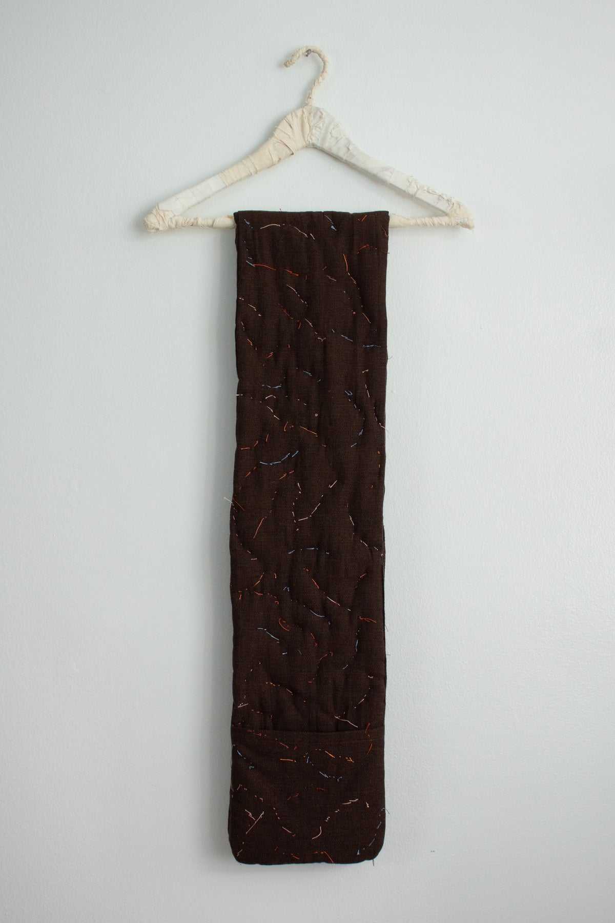 N° 123 constellation scarf - dense stitching - choco brown