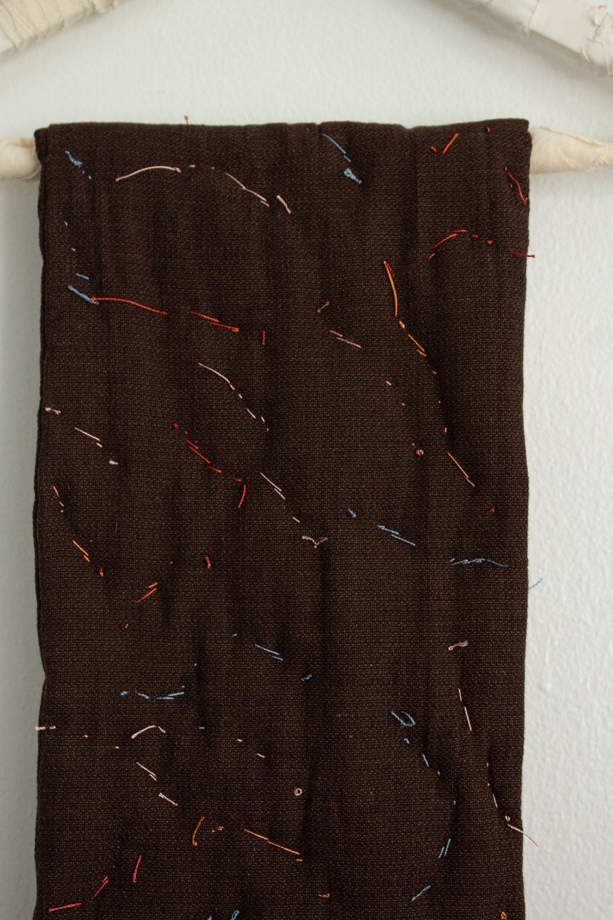N° 123 constellation scarf - dense stitching - choco brown