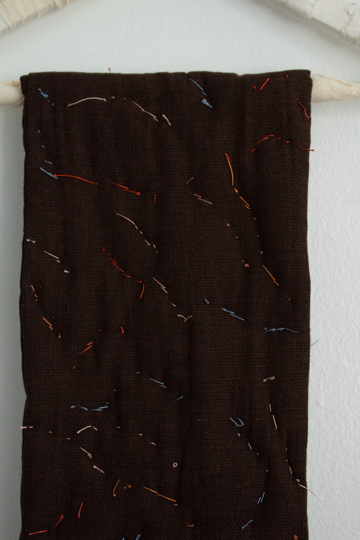 N° 123 constellation scarf - dense stitching - choco brown