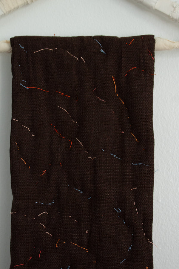 N° 123 constellation scarf - dense stitching - choco brown