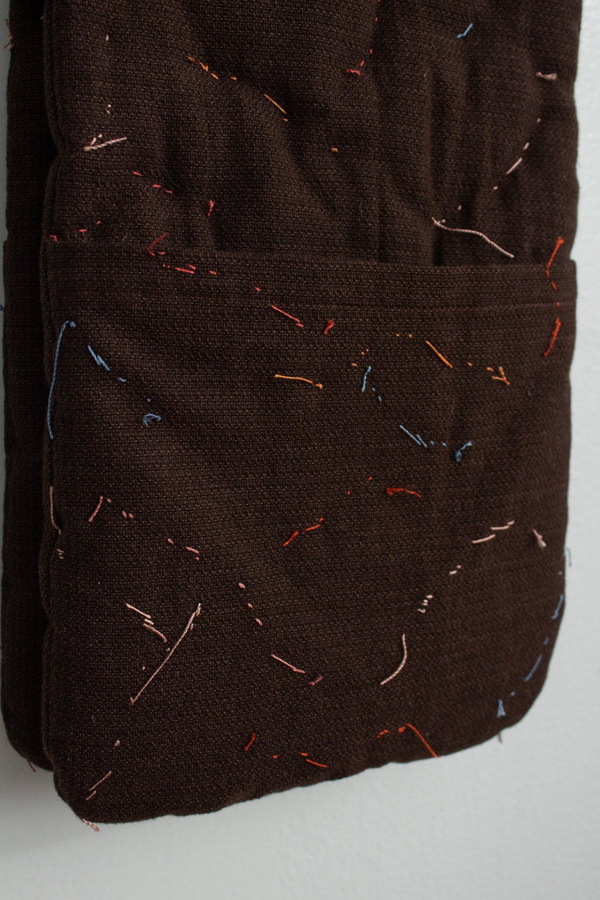 N° 123 constellation scarf - dense stitching - choco brown
