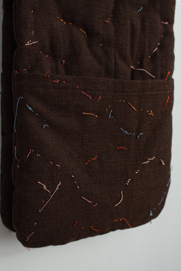 N° 123 constellation scarf - dense stitching - choco brown