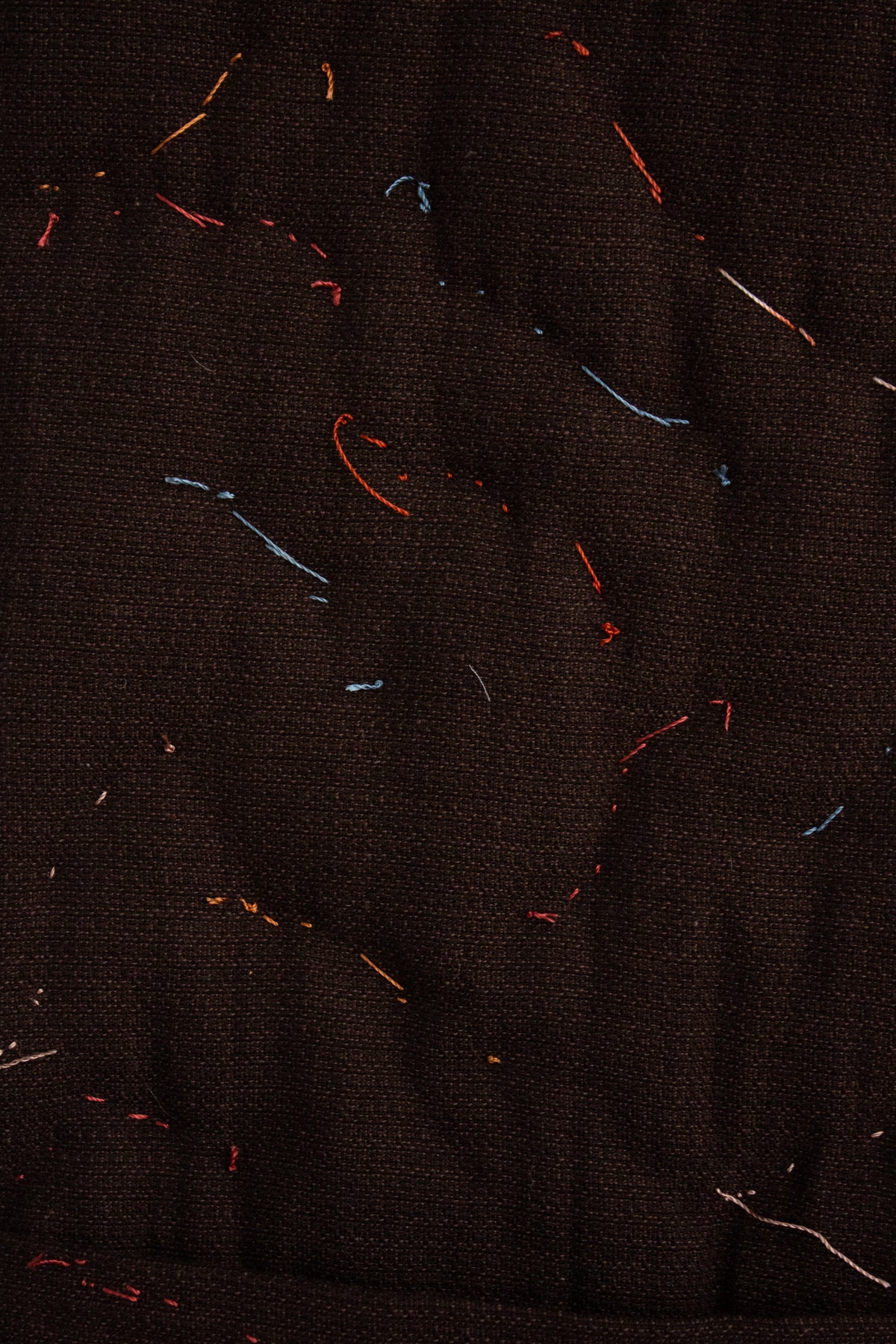 N° 123 constellation scarf - dense stitching - choco brown