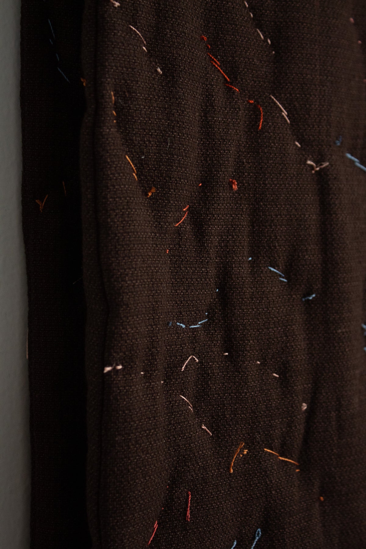 N° 123 constellation scarf - dense stitching - choco brown