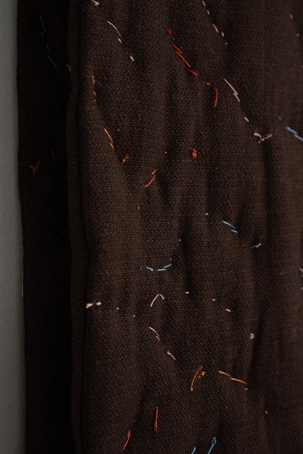 N° 123 constellation scarf - dense stitching - choco brown