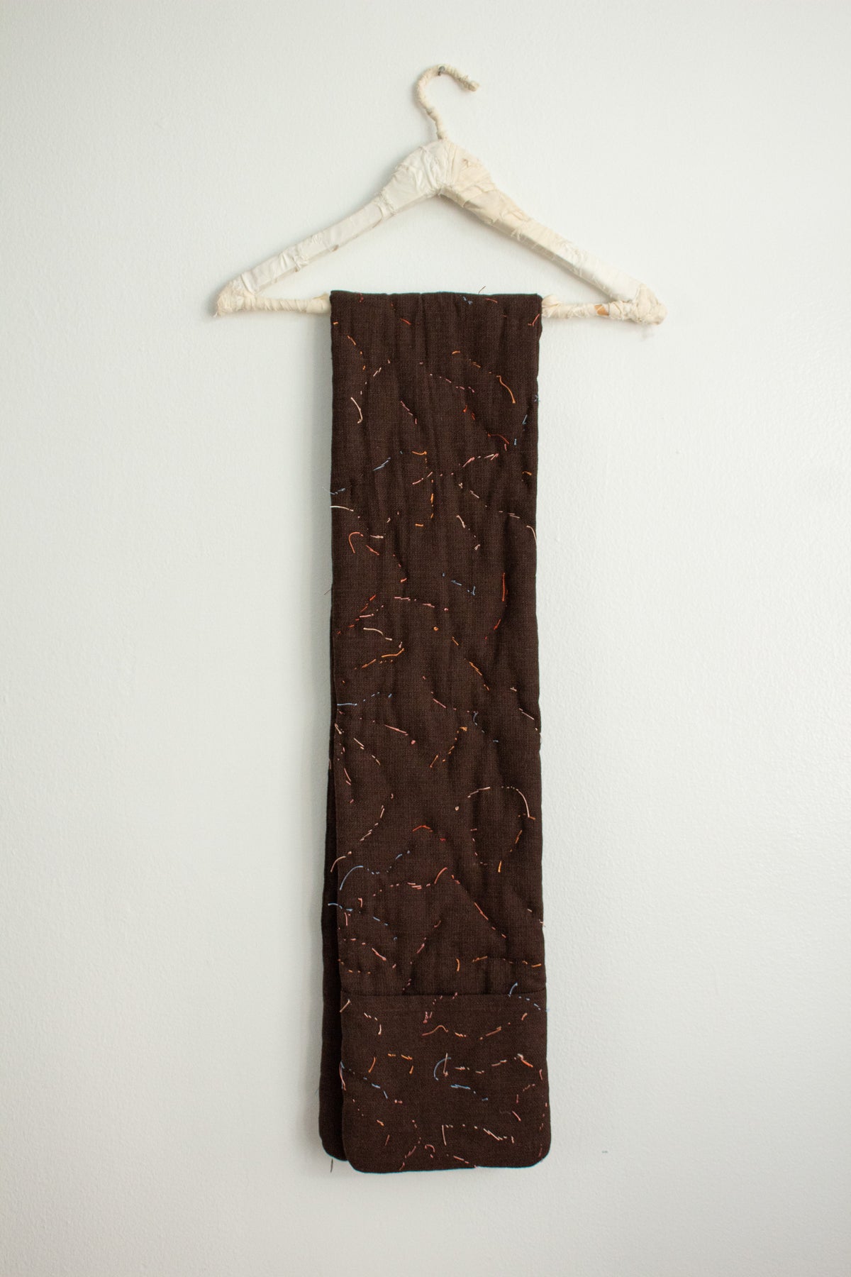 N° 123 constellation scarf - dense stitching - choco brown