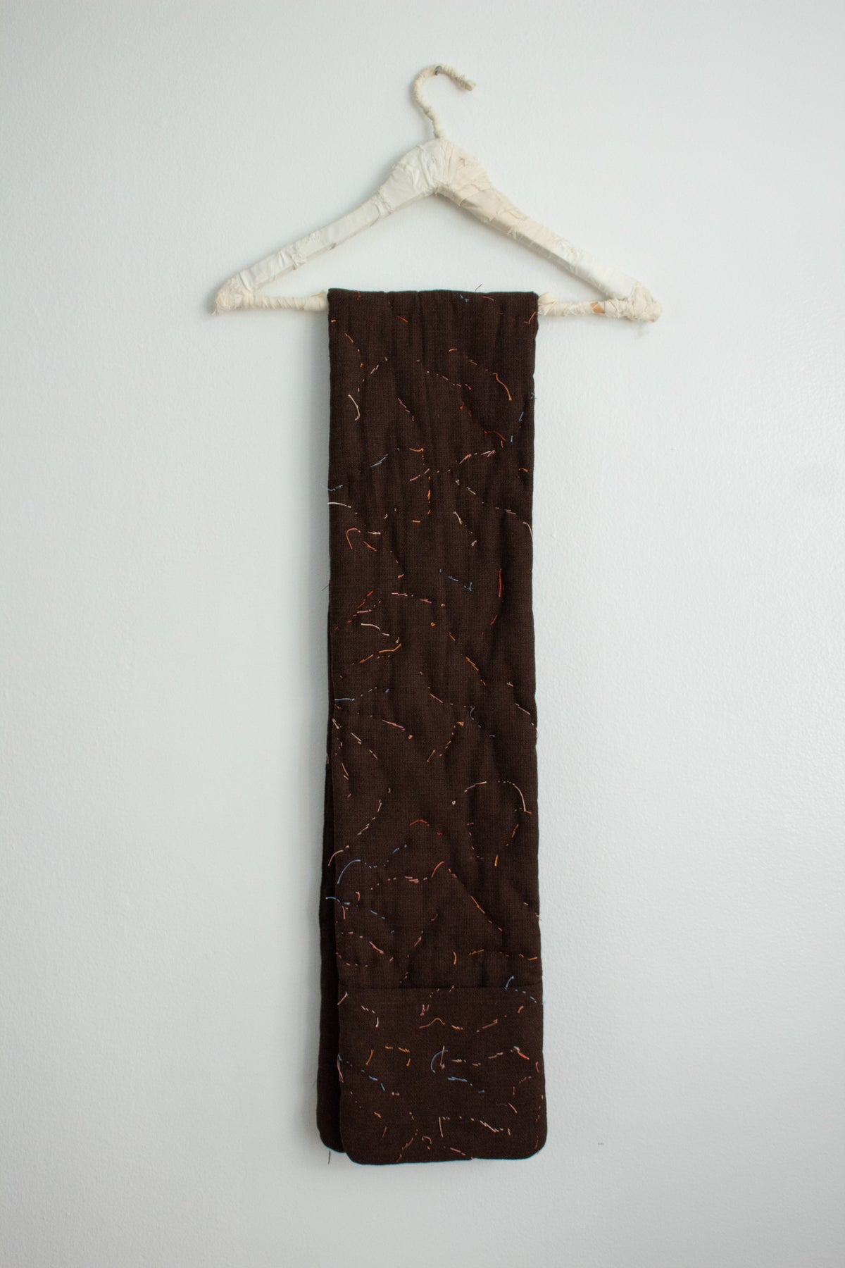 N° 123 constellation scarf - dense stitching - choco brown