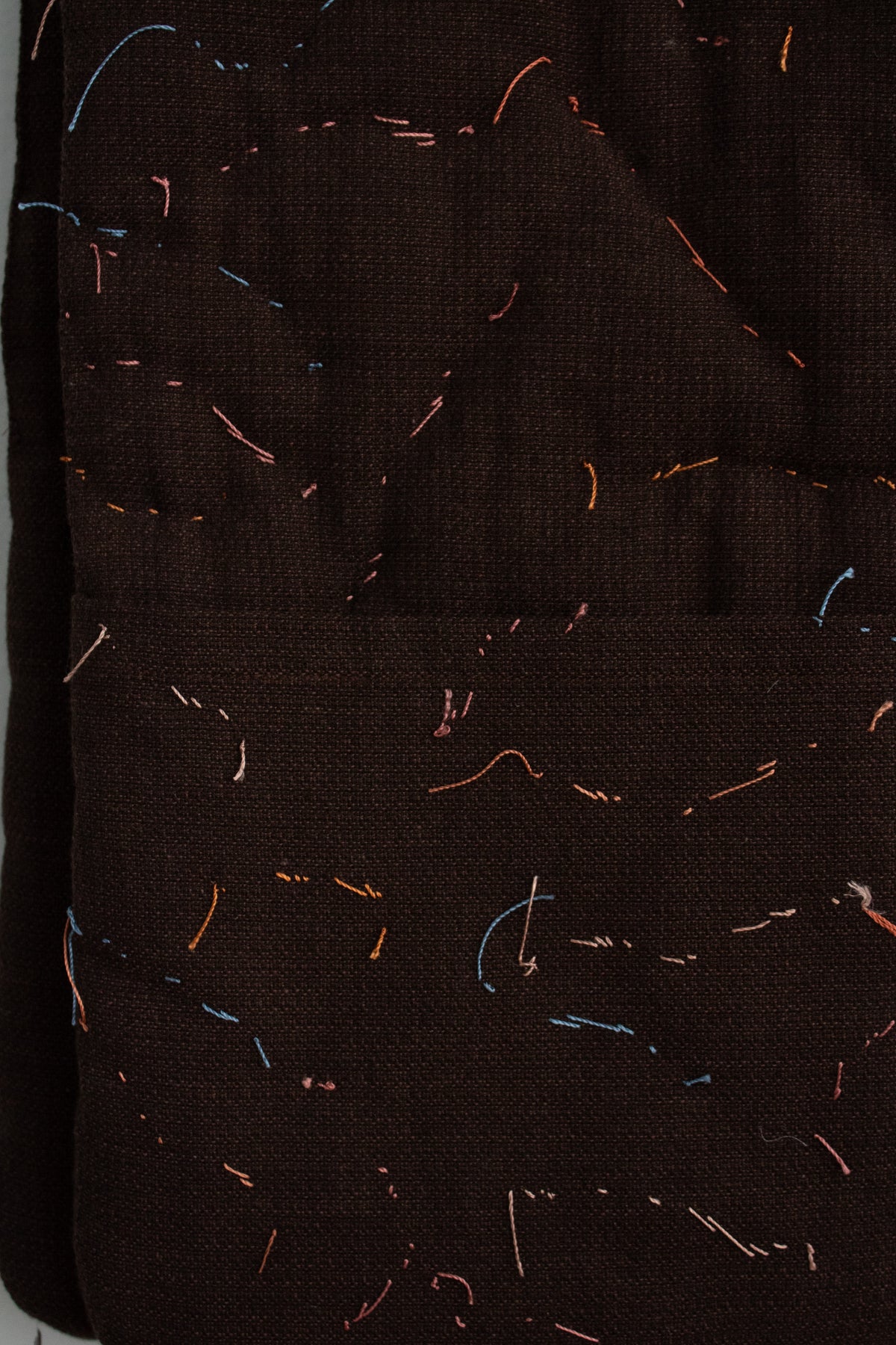 N° 123 constellation scarf - dense stitching - choco brown