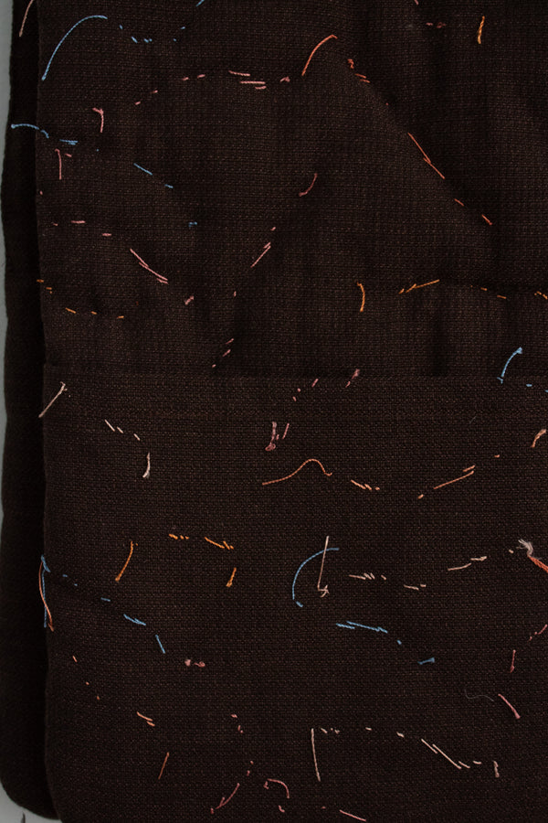 N° 123 constellation scarf - dense stitching - choco brown