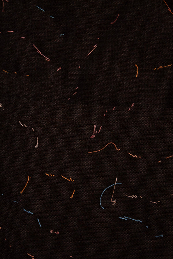 N° 123 constellation scarf - dense stitching - choco brown