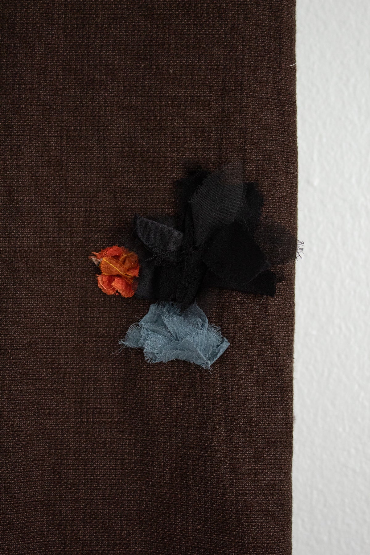 N° 123 crushed blooms scarf - choco brown