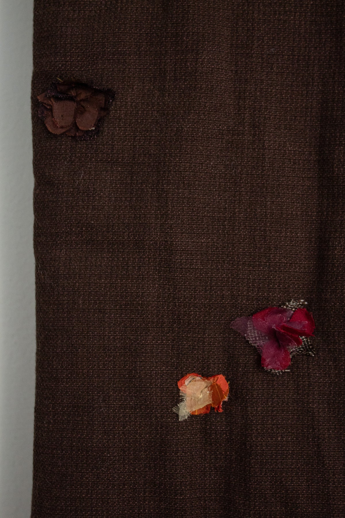 N° 123 crushed blooms scarf - choco brown