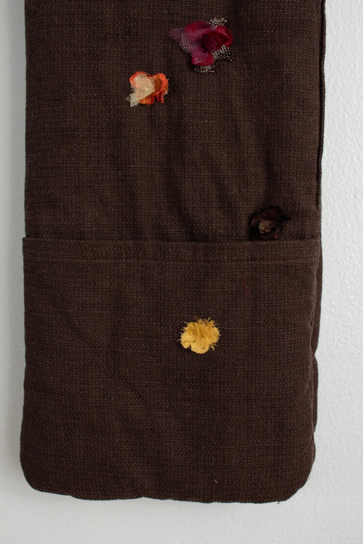 N° 123 crushed blooms scarf - choco brown
