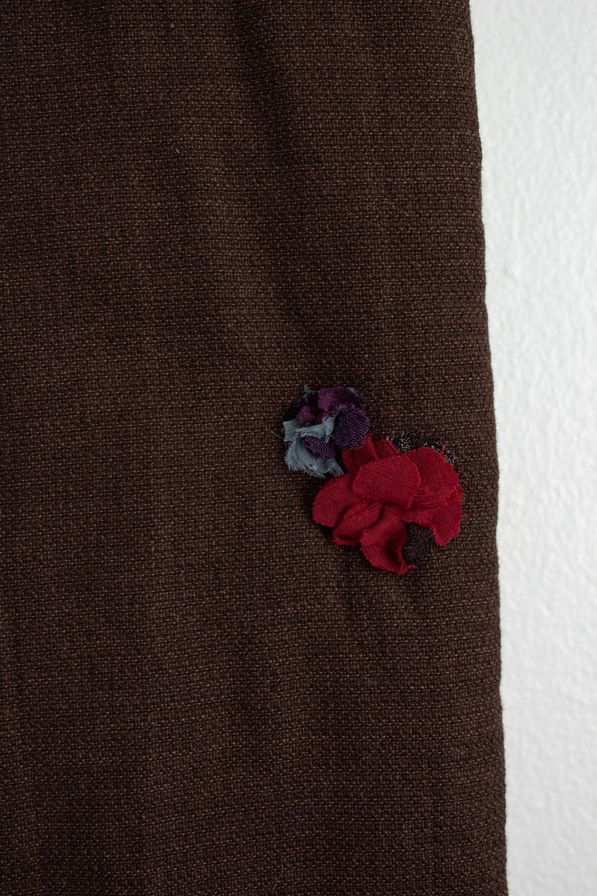 N° 123 crushed blooms scarf - choco brown