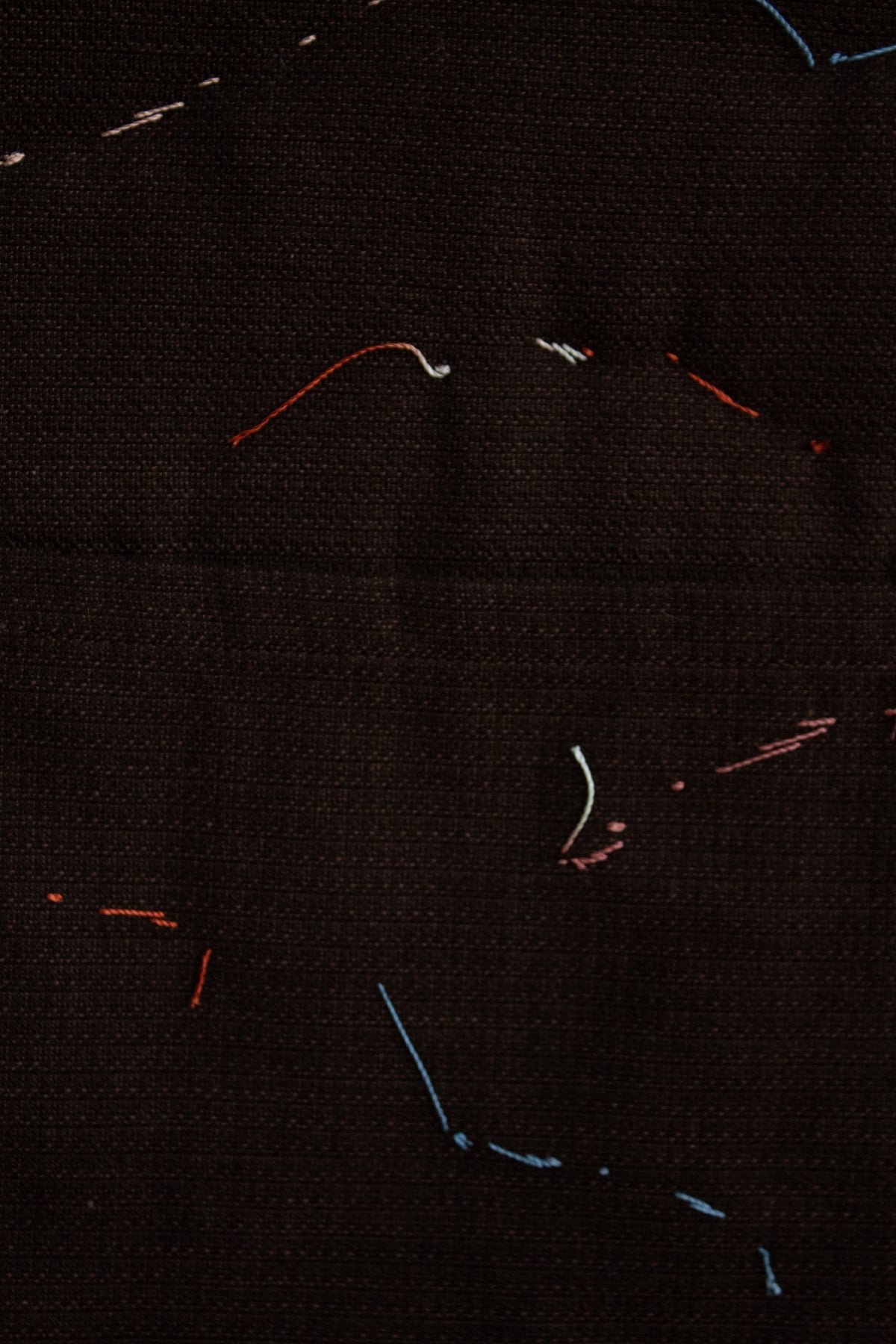 N° 123 constellation scarf - light stitching - choco brown