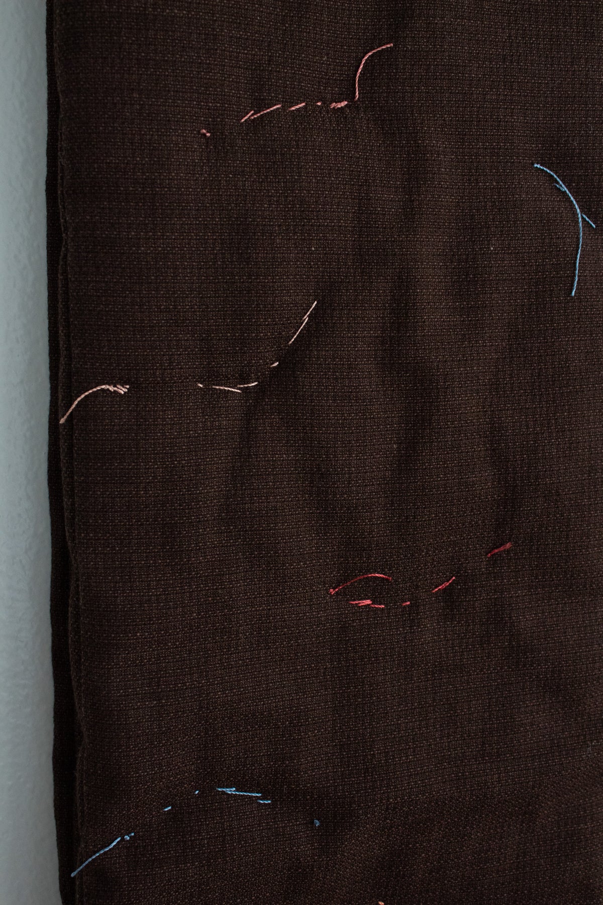 N° 123 constellation scarf - light stitching - choco brown