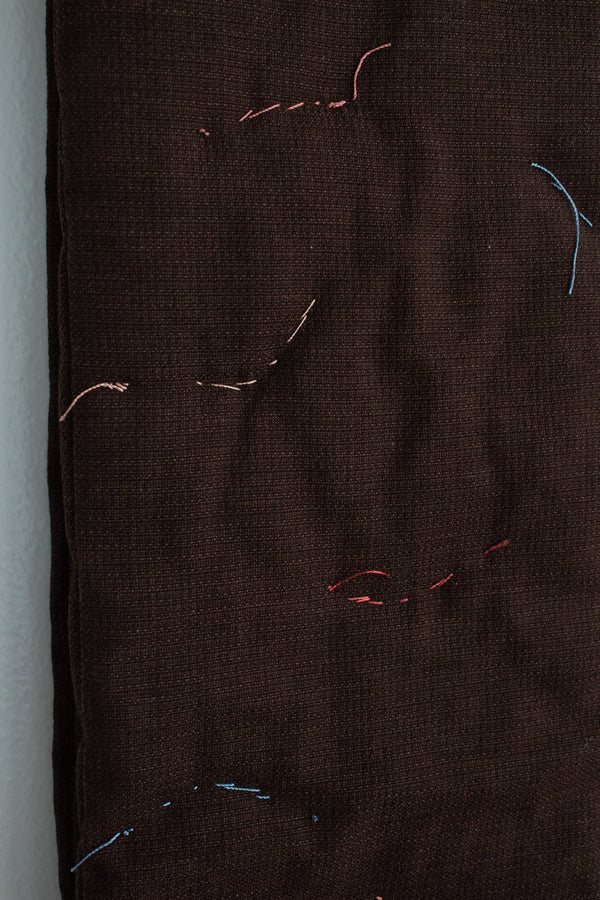 N° 123 constellation scarf - light stitching - choco brown