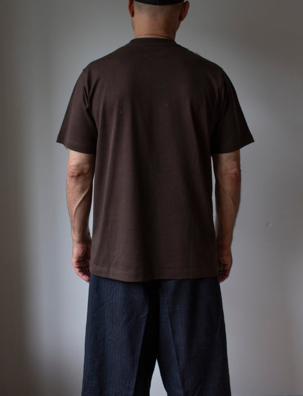 N° 285 multi-pressed flower heavyweight T-shirt - choco brown - S, M, L, XL