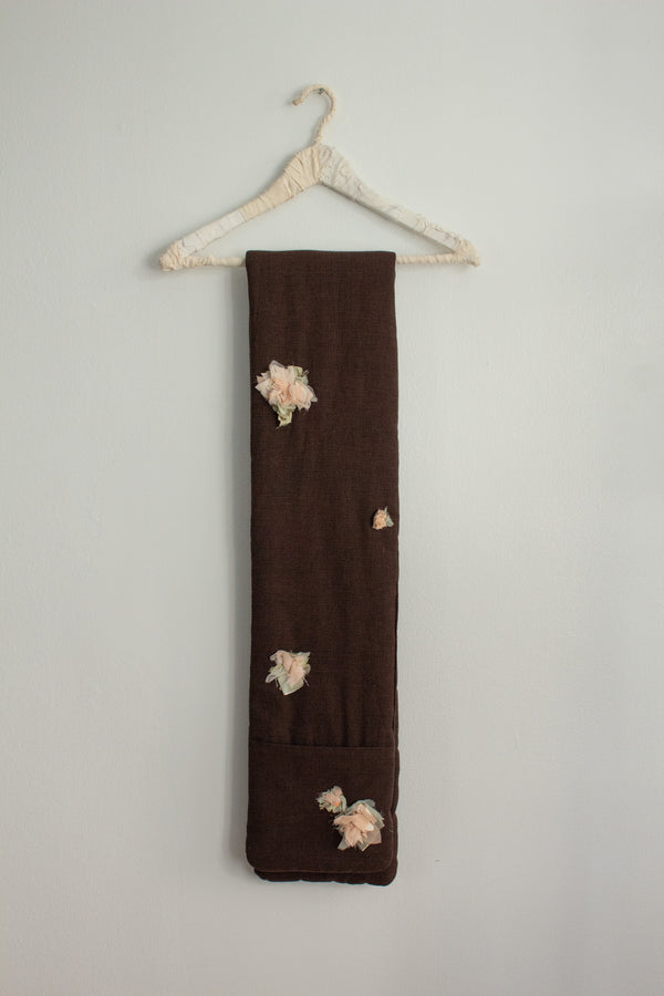 N° 123 crushed blooms scarf - momo peach