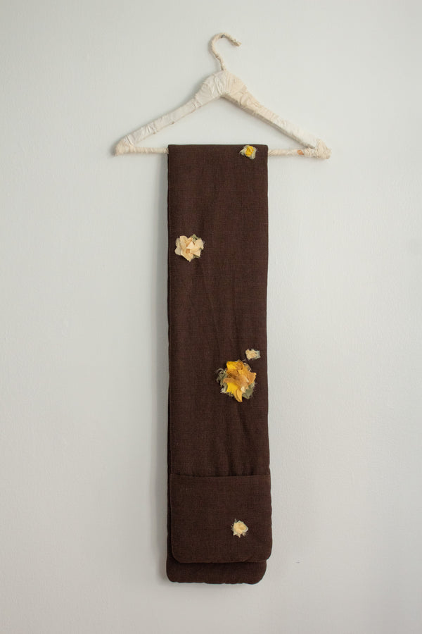 N° 123 crushed blooms scarf - taiyo yellow
