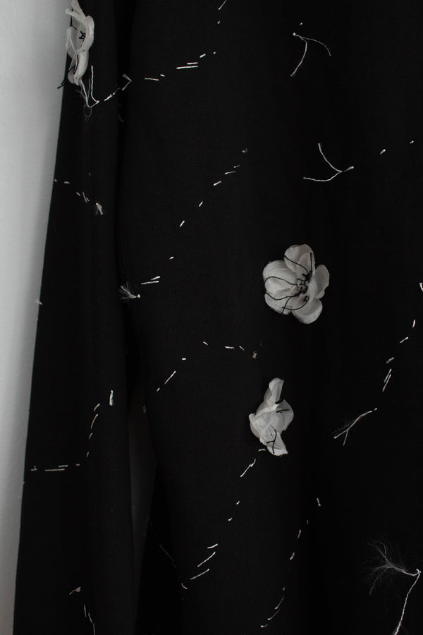 N° 306 sakura constellation hoodie - sumi black/yuki white - XXL