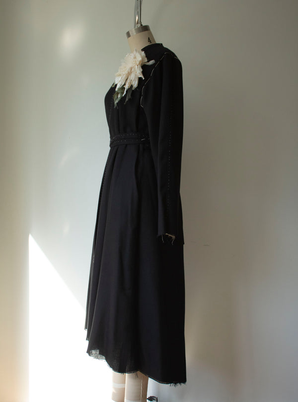 N° 160 dots and lines wrap dress (made to order)