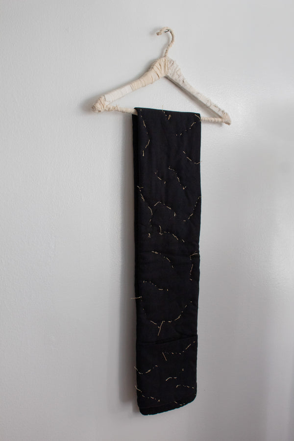 N° 123 constellation scarf - sumi black/gold