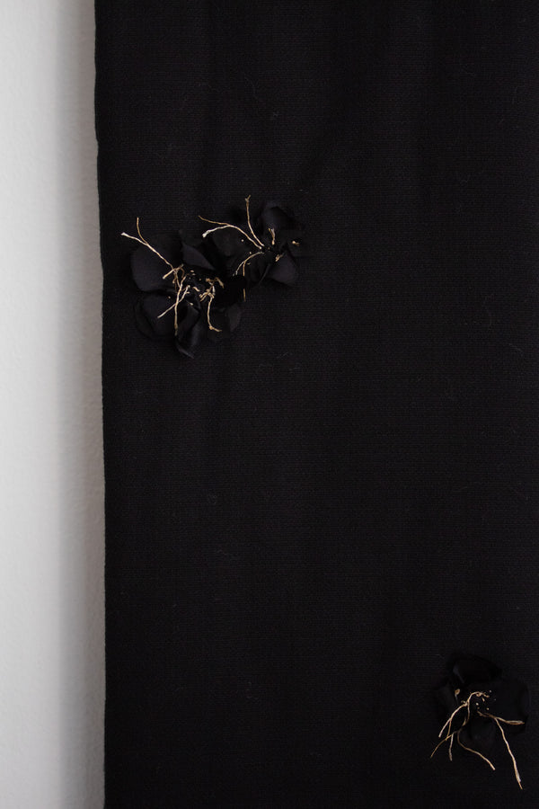N° 123 sakura scarf - sumi black/gold