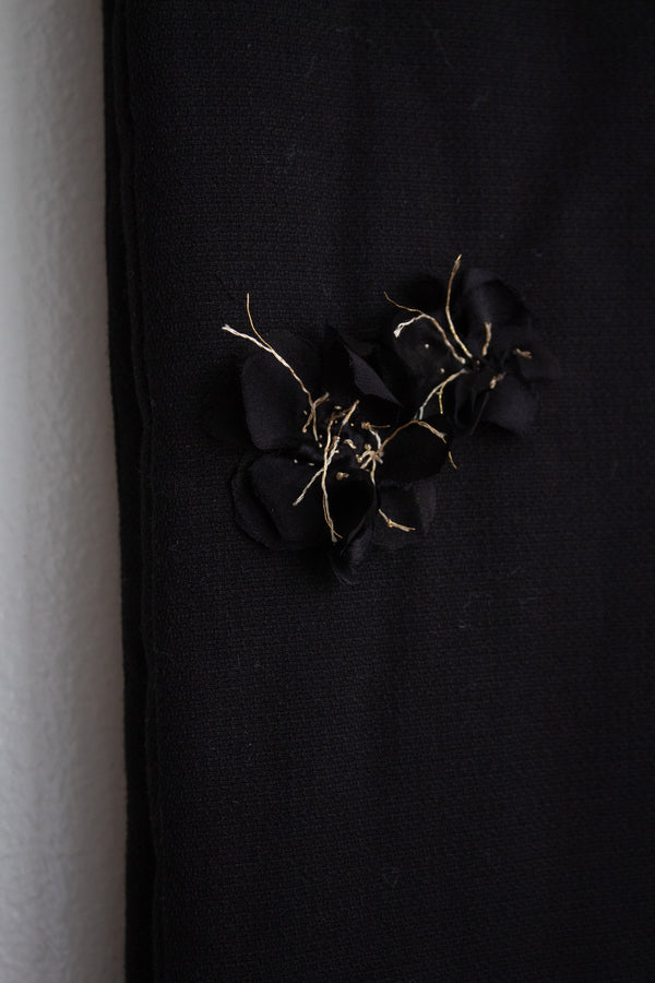 N° 123 sakura scarf - sumi black/gold