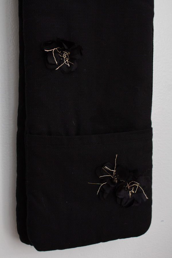 N° 123 sakura scarf - sumi black/gold