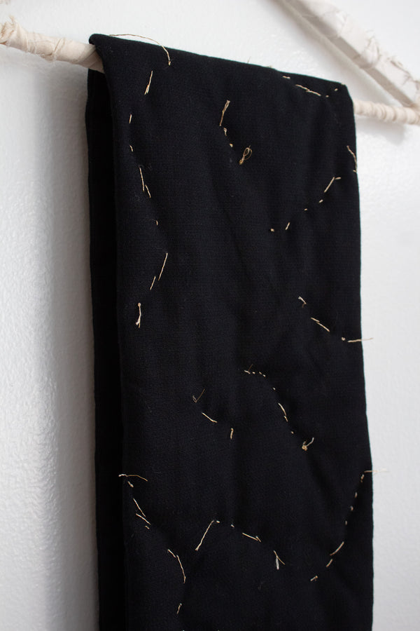 N° 123 constellation scarf - sumi black/gold