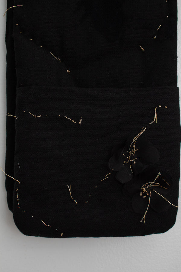 N° 123 sakura constellation scarf - sumi black/gold