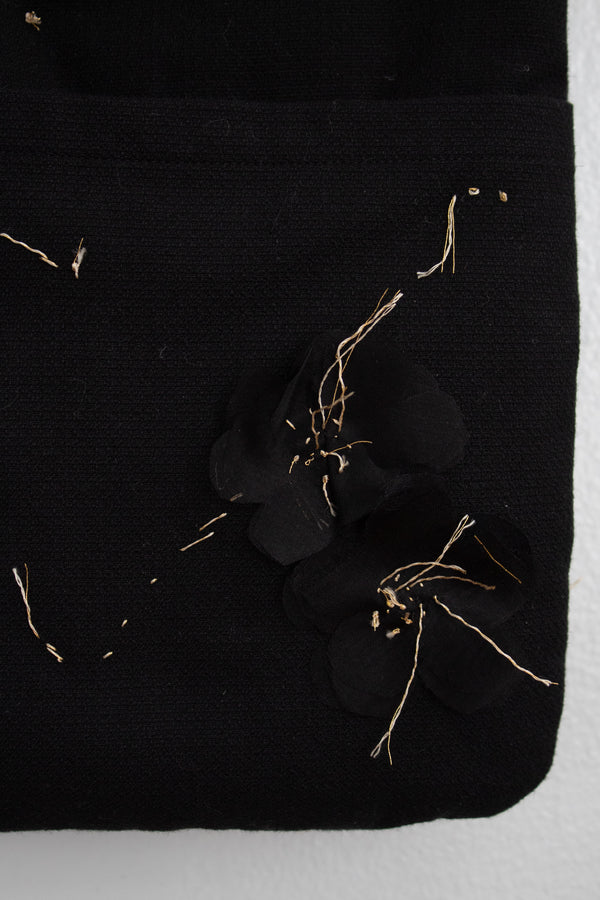 N° 123 sakura constellation scarf - sumi black/gold